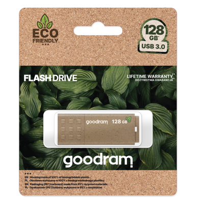 GoodRAM Pendrive 128GB UME3 GREEN USB 3.0 - retail blister - UME3-1280EFR11